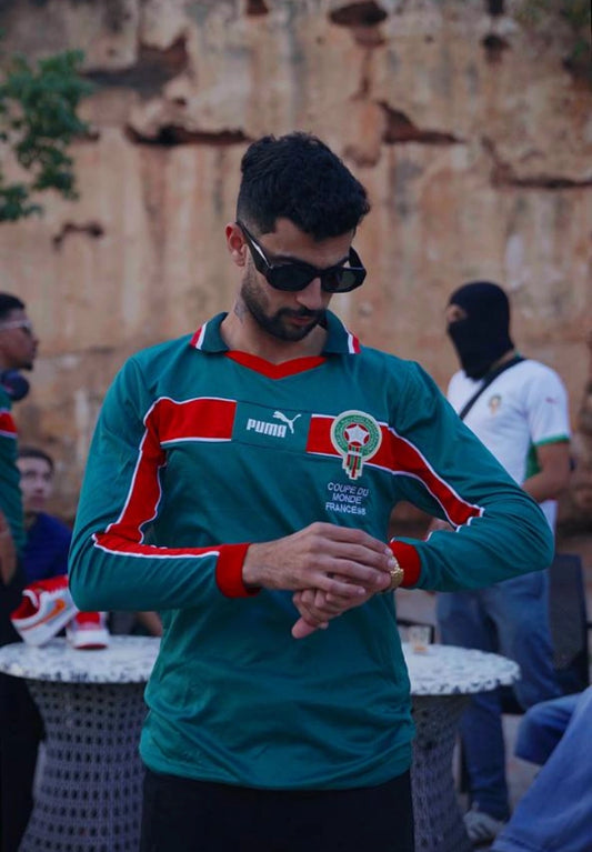 Maillot avec manches de l'équipe nationale du Maroc 1998