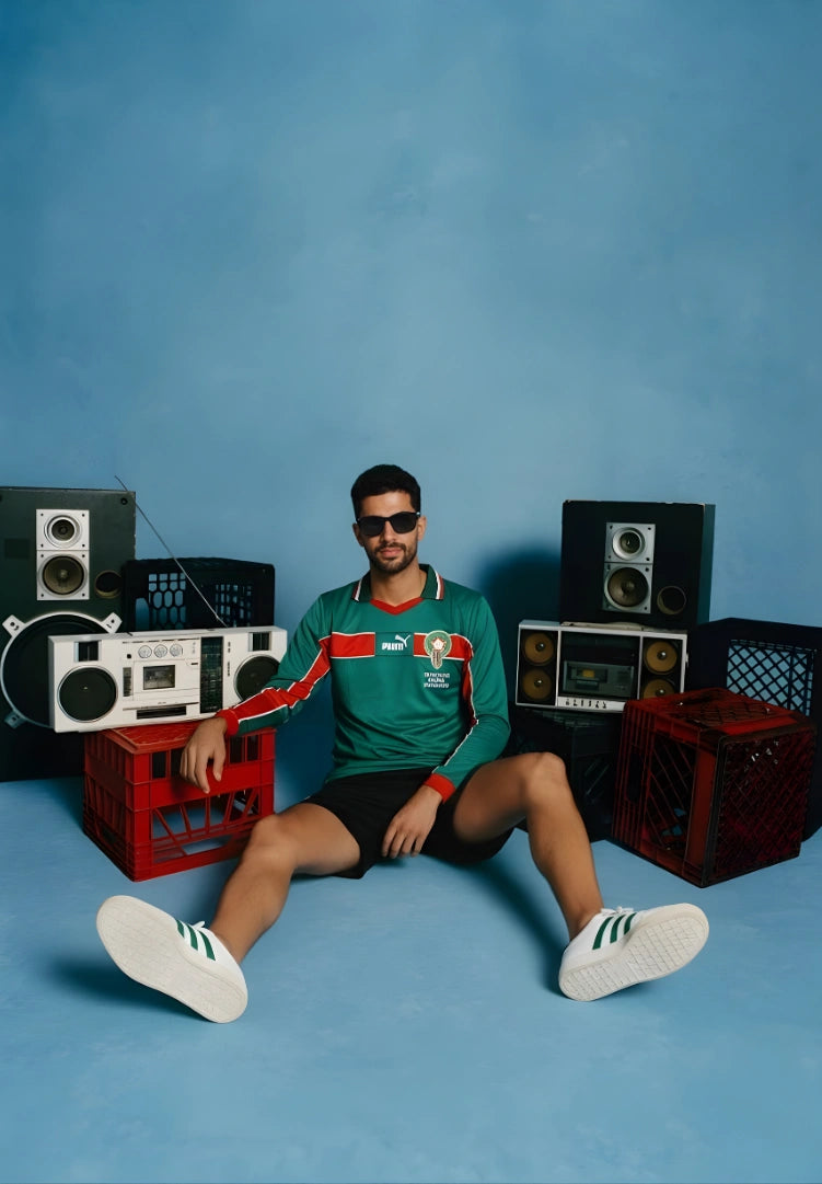 Maillot avec manches de l'équipe nationale du Maroc 1998