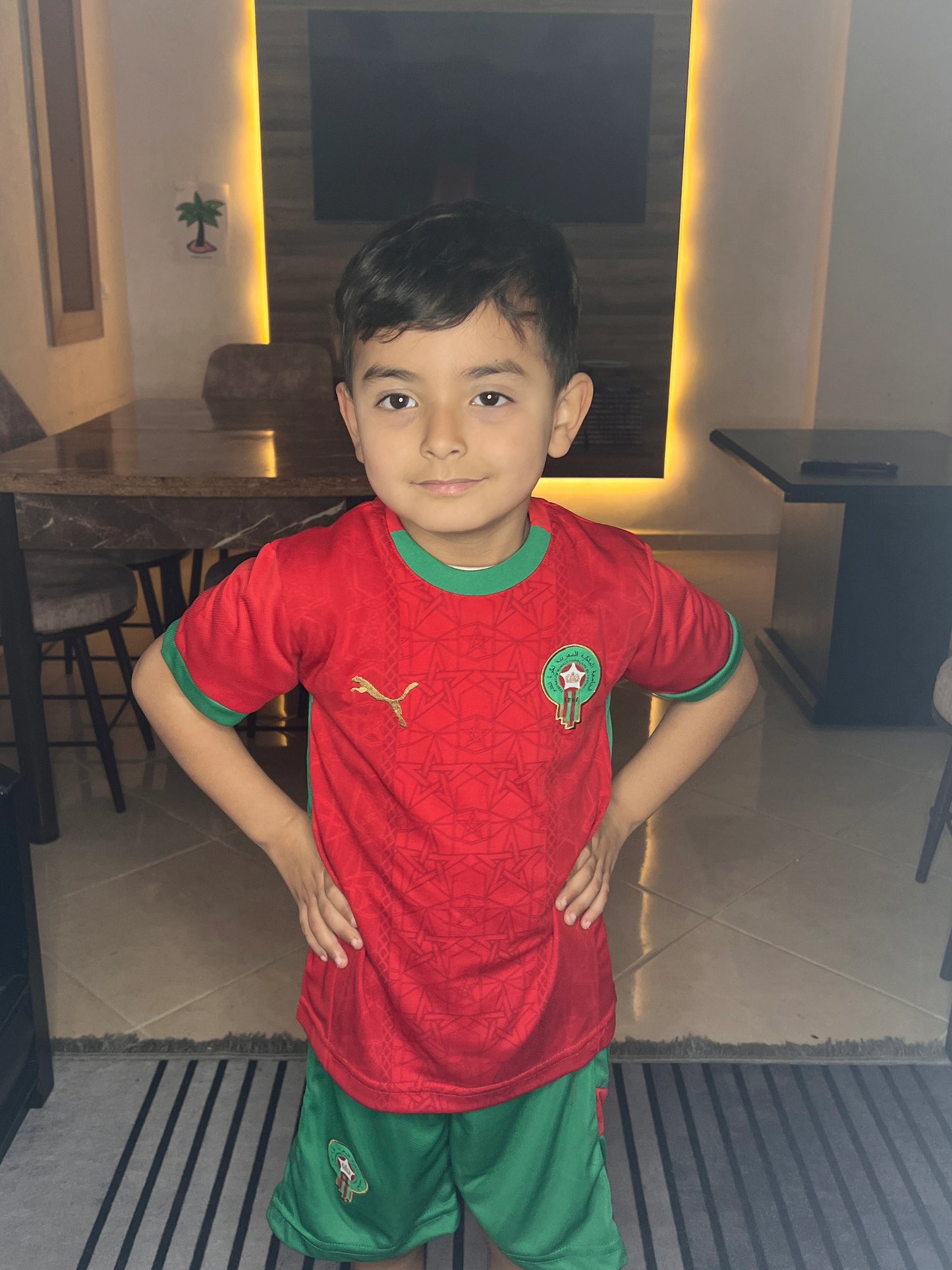 Maillot Enfant Maroc 2025 avec Short Officiel