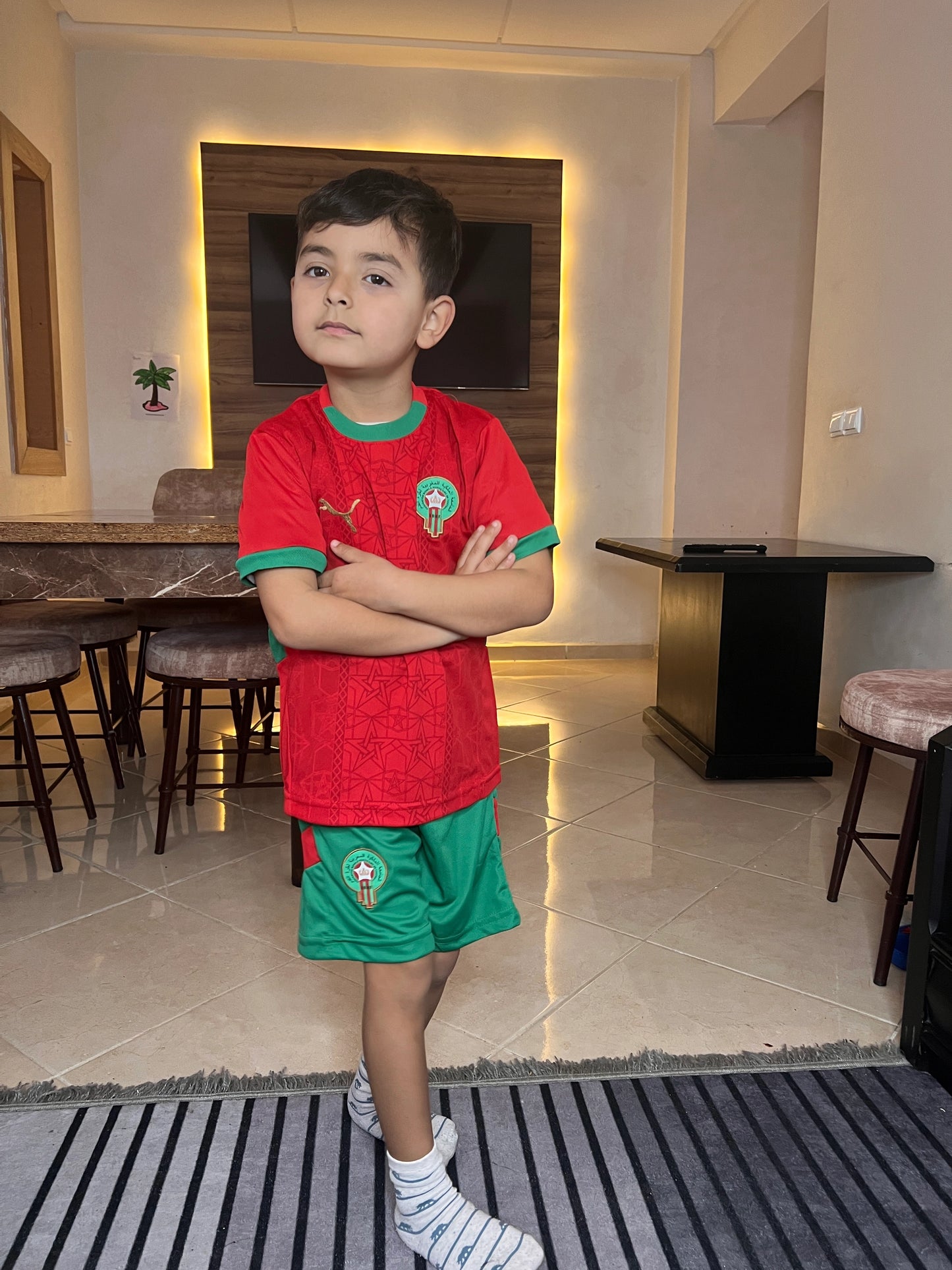 Maillot Enfant Maroc 2025 avec Short Officiel